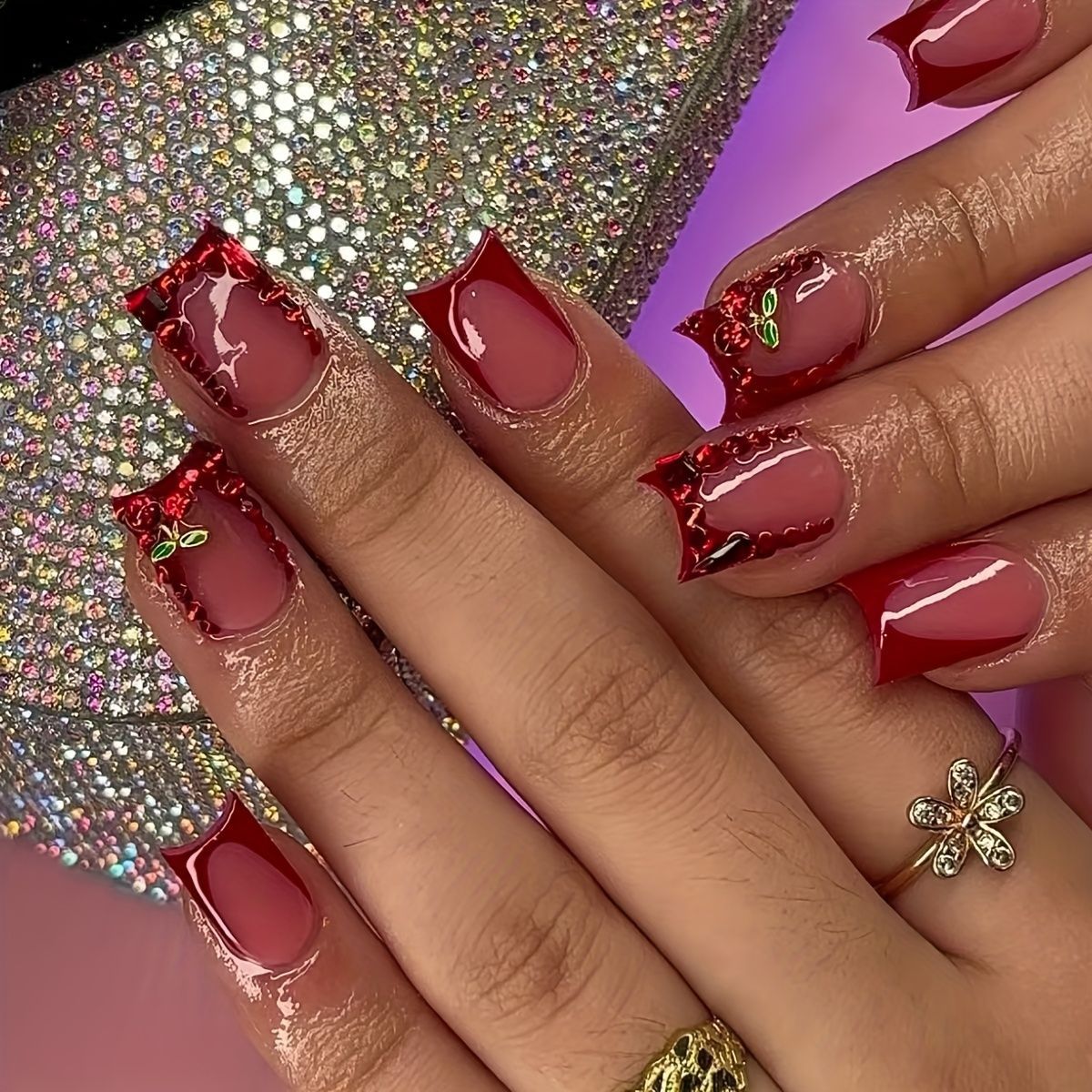 24pcs Finished Fake Nails Fren - Nail Art Red recensie en prijs