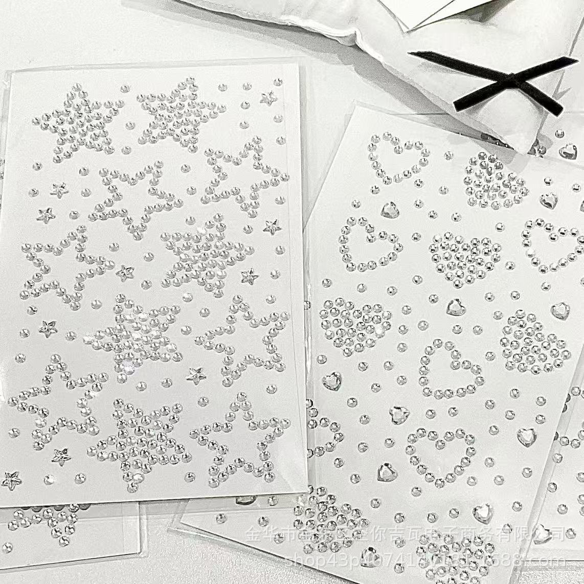 Silver Star Heart Rhinestone S - Nail Art Nail Art recensie en prijs