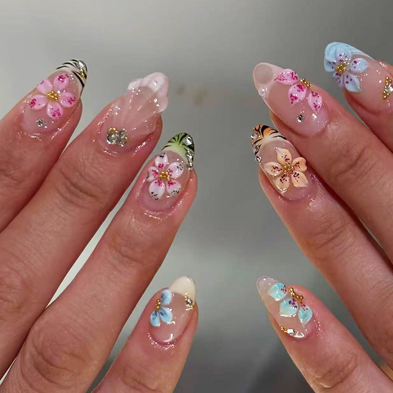 24PCS Yellow Almond Press On N - Nail Art Aesthetic recensie en prijs