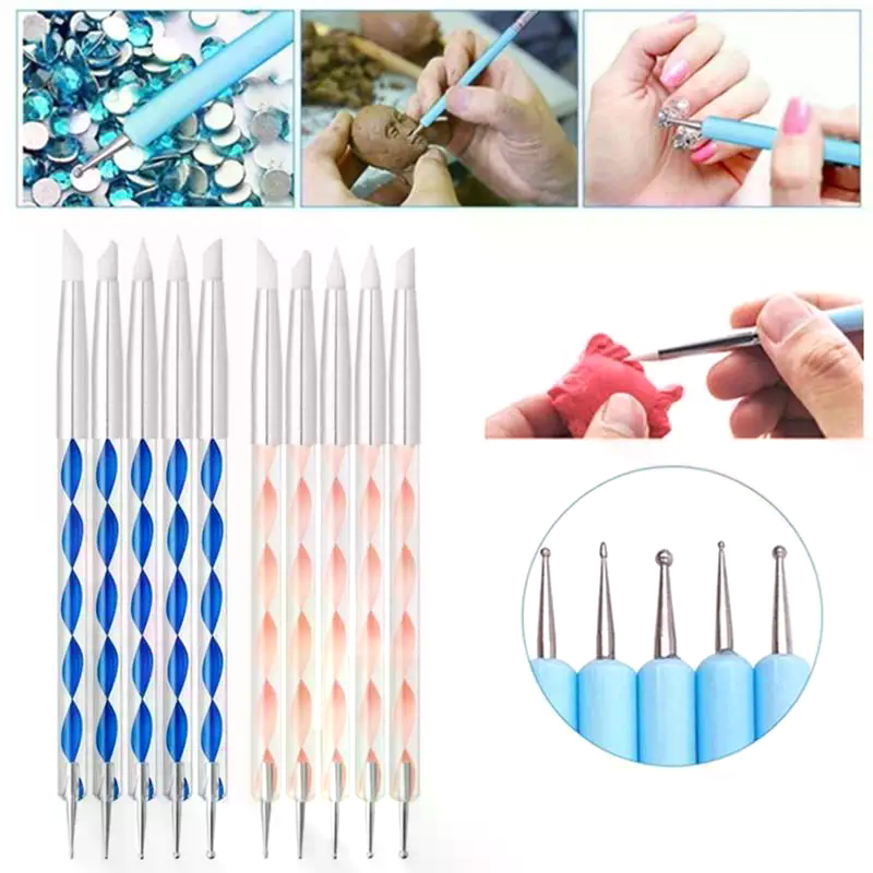 5 Pcs Silicone Clay Sculpting  - Nail Art Dotting Tool recensie en prijs