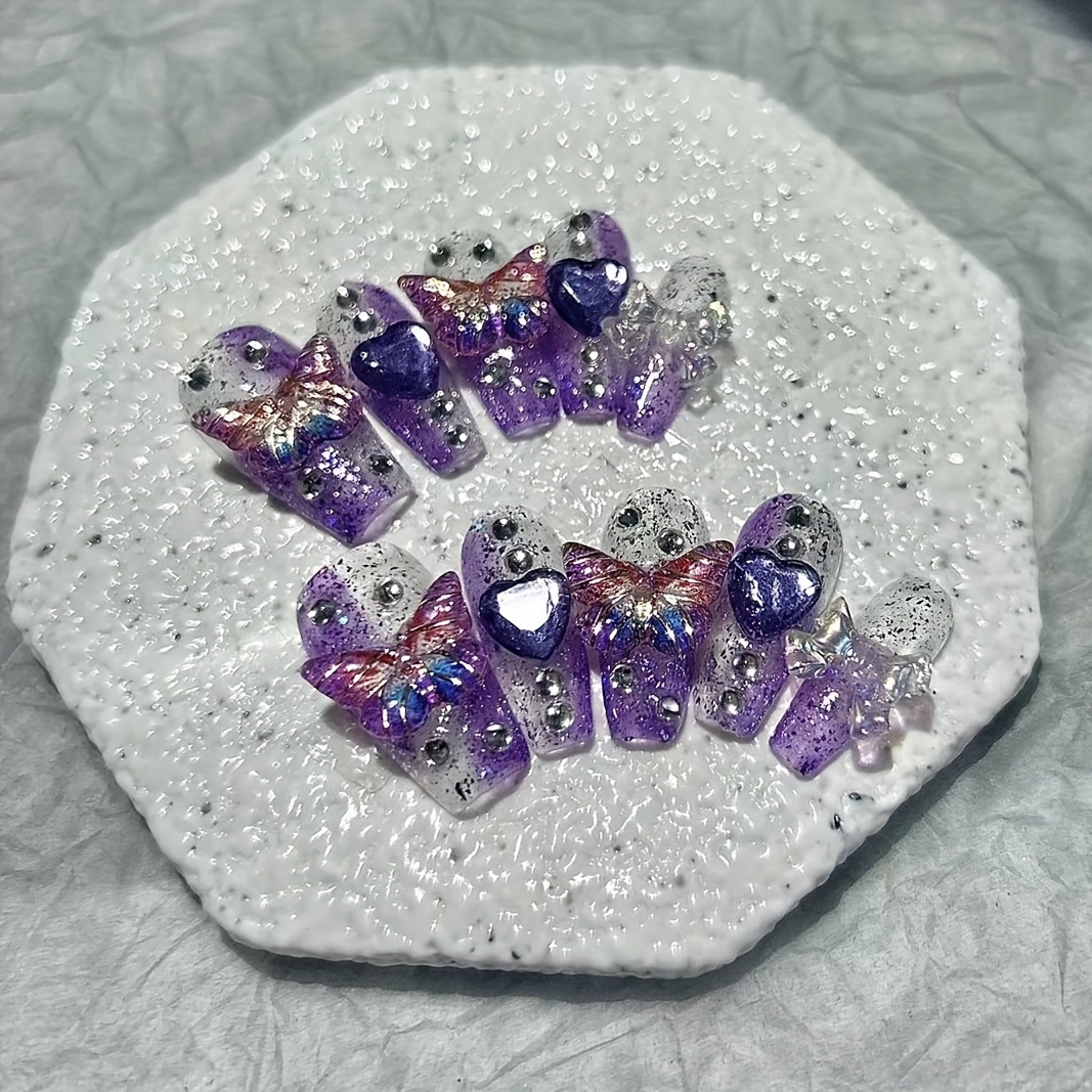 10 Pieces Purple Fantasy Butte - Nail Art Red recensie en prijs