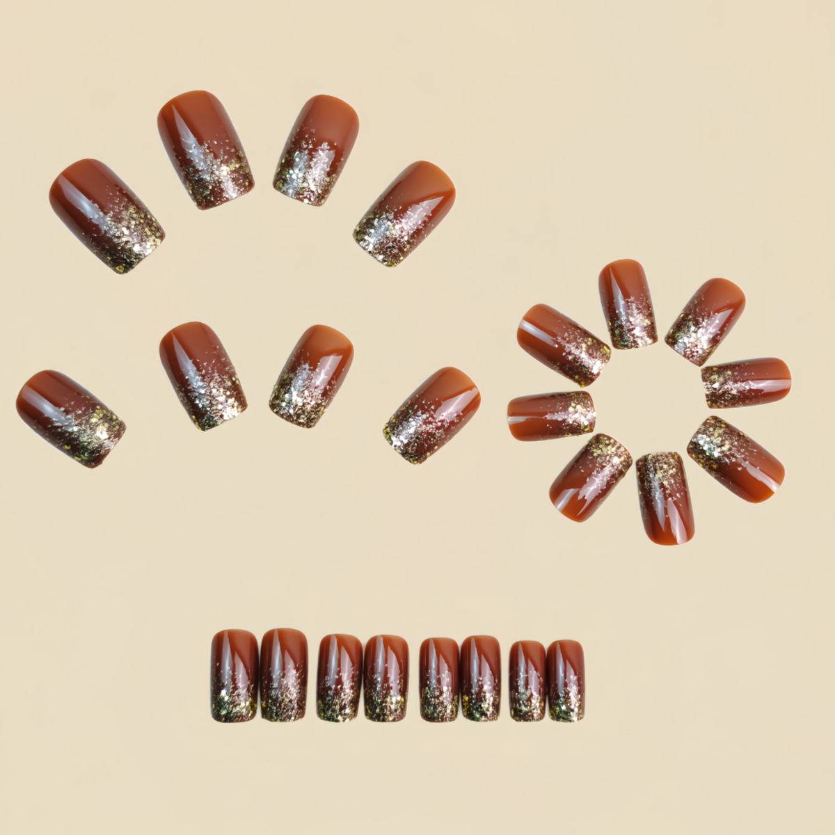 Short Medium fake nails Gradie - Nail Art Aesthetic recensie en prijs