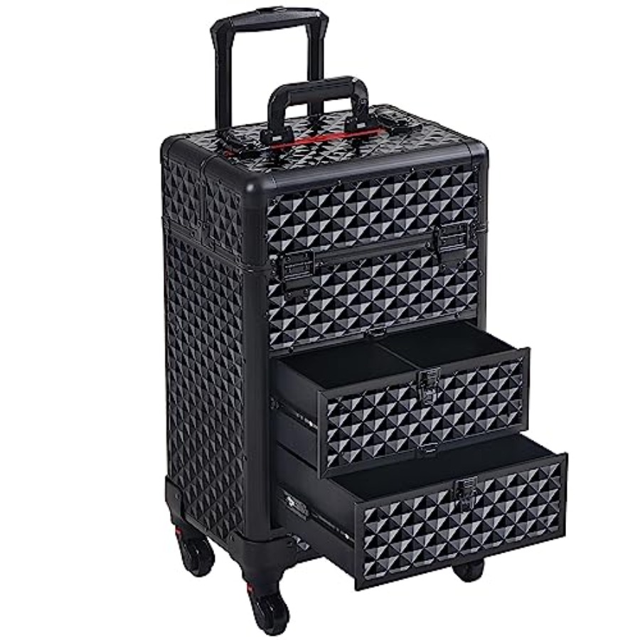 Rolling Makeup Train Case with - Nail Art Nail Art recensie en prijs