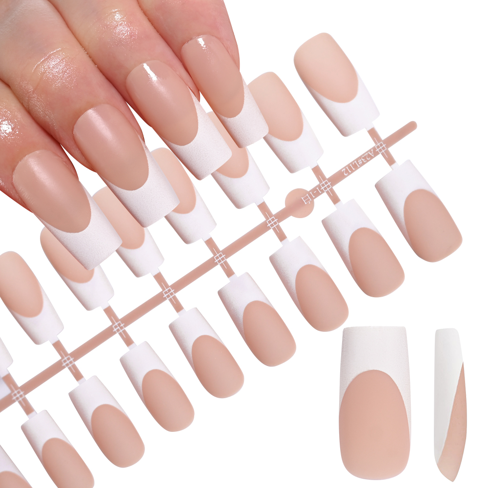 120Pcs Nude French Fake Nails  - Nail Art Aesthetic recensie en prijs