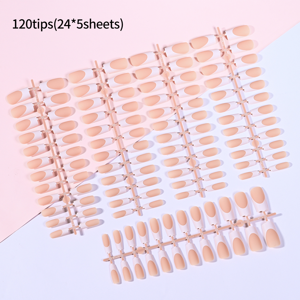 120Pcs Nude French Fake Nails  - Nail Art Aesthetic recensie en prijs
