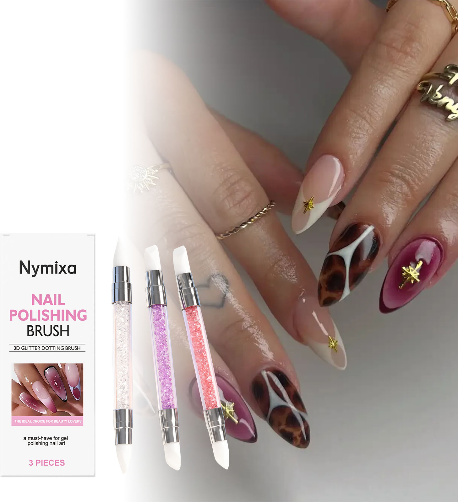 Nymixa 3 PCS Dual Head Silicon - Nail Art Dotting Tool recensie en prijs