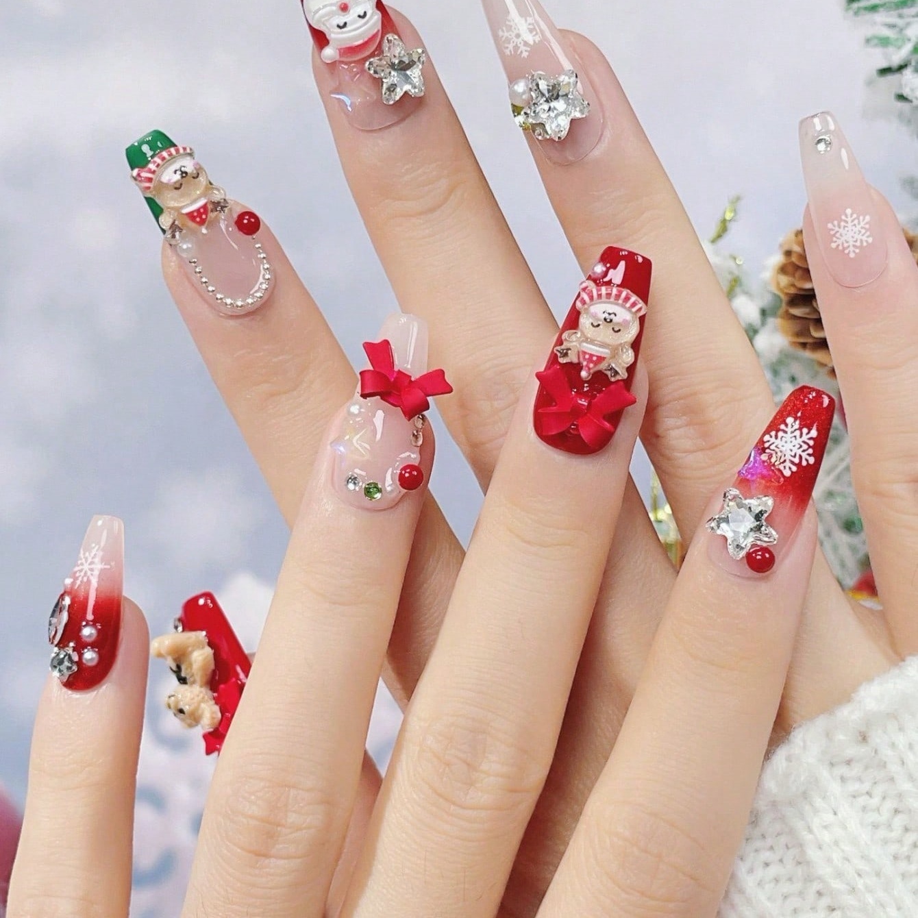 10pcs handmade coffin shaped n - Nail Art Red recensie en prijs
