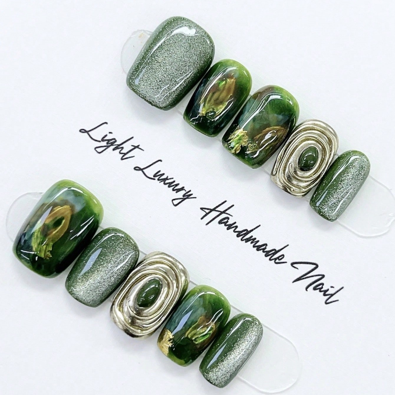 10pcs pure hand pressed short  - Nail Art Aesthetic recensie en prijs