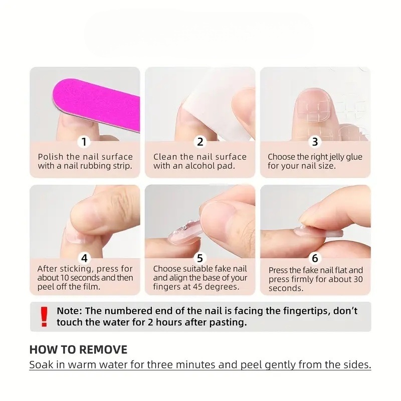 10pcs pure hand pressed short  - Nail Art Aesthetic recensie en prijs