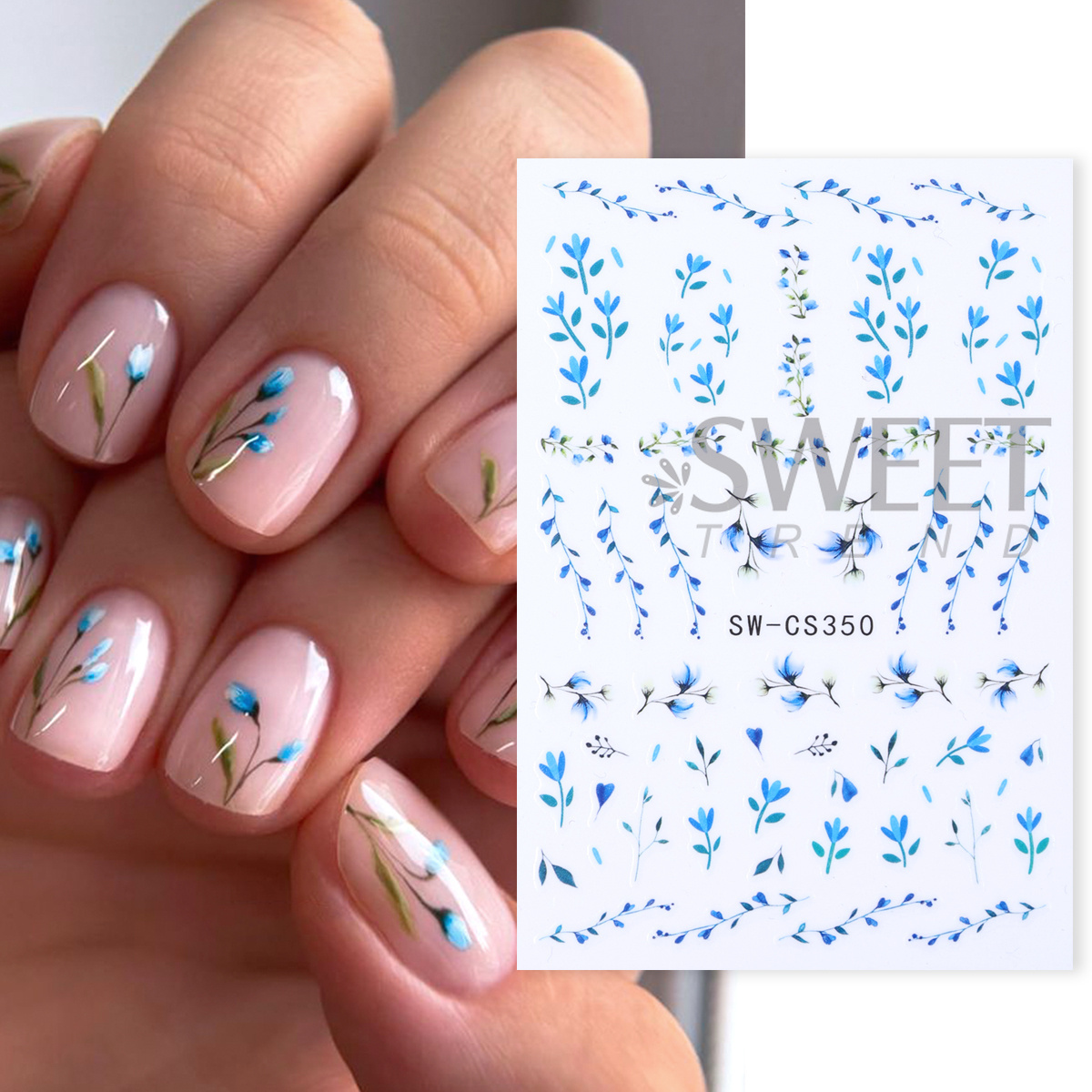 3pcs Summer Vine Flowers Nails - Nail Art Simple Elegant recensie en prijs