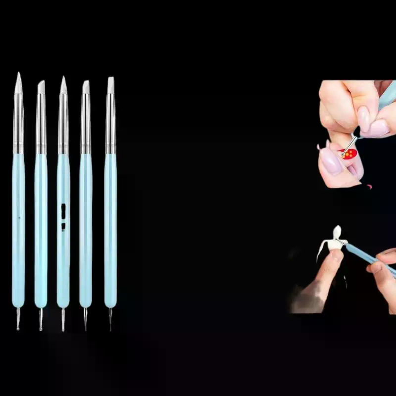 5/10Pcs Silicone Clay Sculptin - Nail Art Dotting Tool recensie en prijs